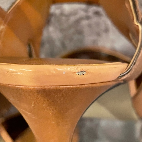 Enzo Angiolini (8 1/2) tan strappy heels - Picture 7 of 8